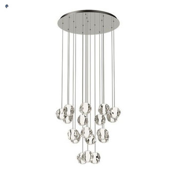 Molten Cluster Pendant Chrome LED 86w 3000K