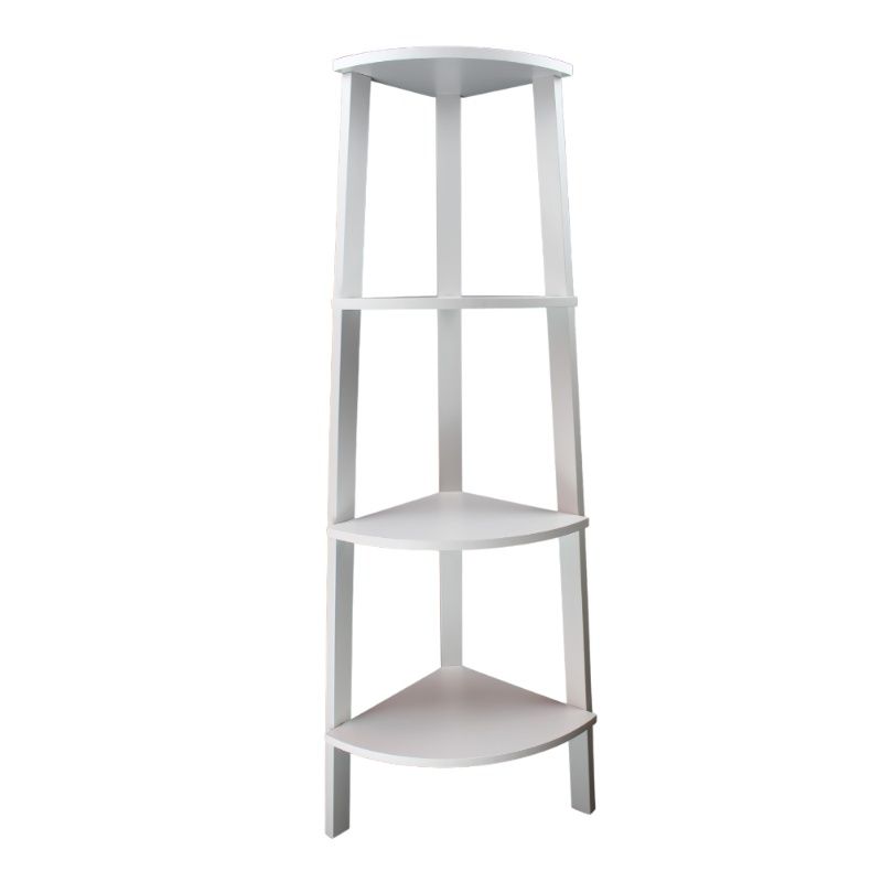 Bragg Palma 4-Tier Corner Display Shelf Stand, White