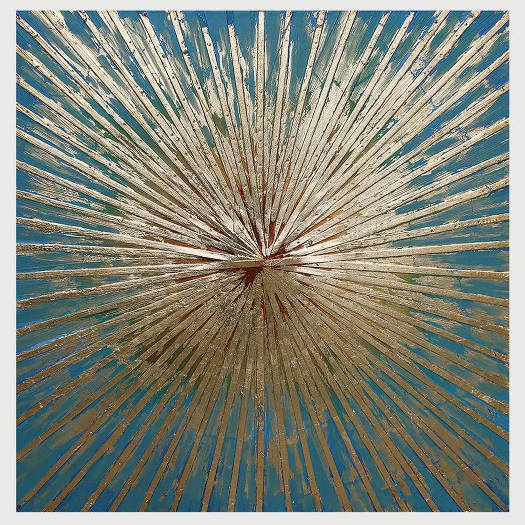 Vividitto - Oil Painting Art YK Golden Burst 100x100