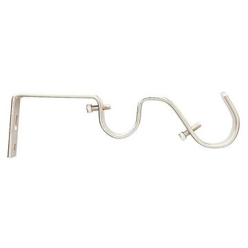 Steel Rod Metal Bracket, Double, Silver, 25mm/32mm BY WOODLY