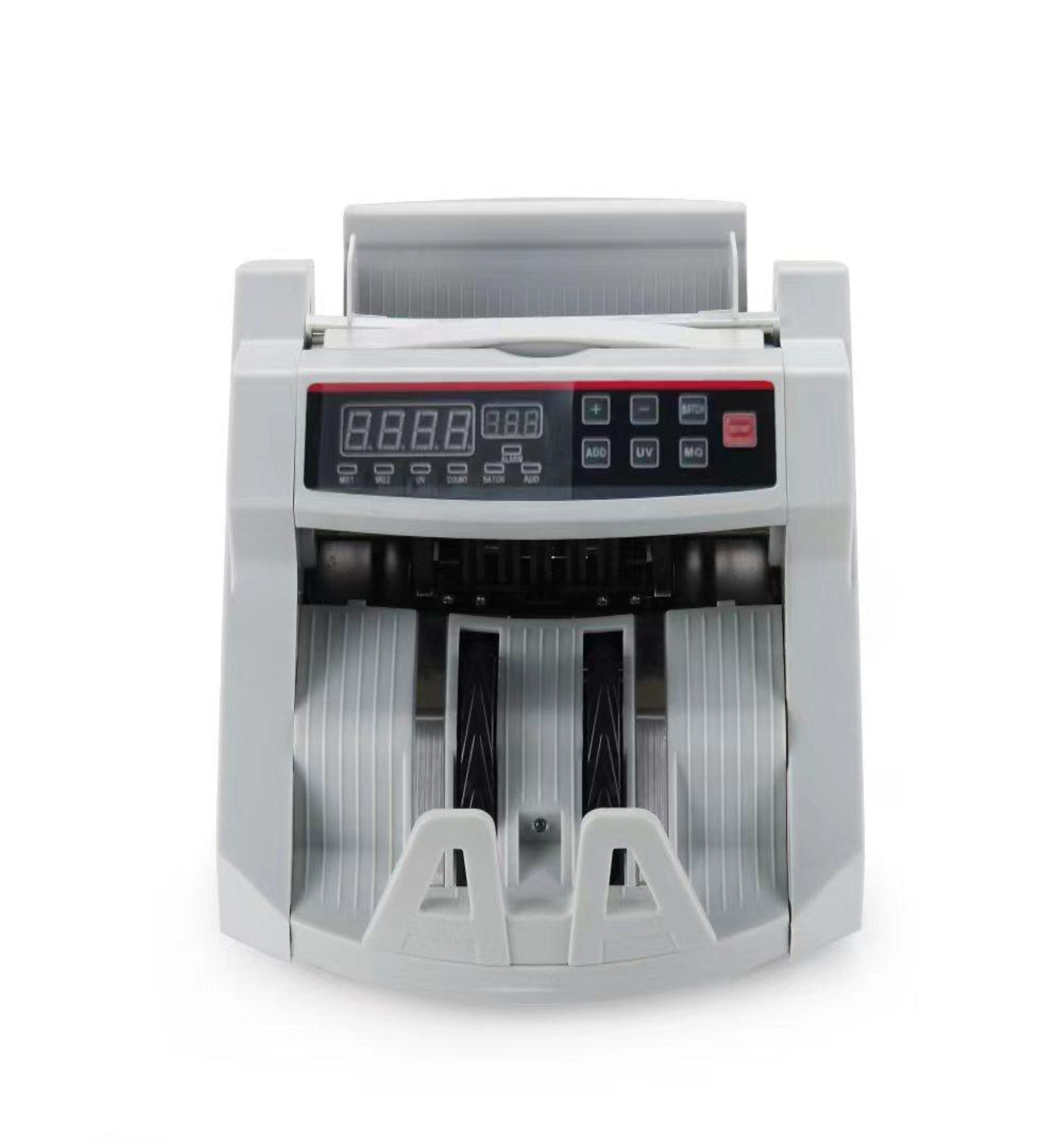 Money counter with counterfeit detection
