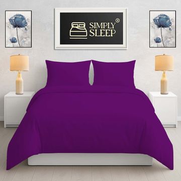 Simply Sleep - Everyday Collection Duvet Cover Set - Plain - 90GSM- (1Set) Charisma - King