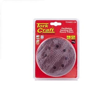 Tork Craft - Oscilating Sandpaper A/O 115mm 10Piece Round - 5 Pack