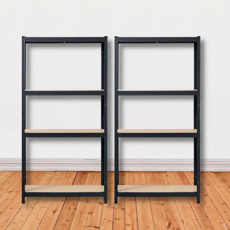 Set of 2 x Fine Living 4 Layer shelf in Matte black
