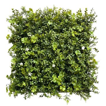 Artificial UV Protected Ivy Hedge Myrtle with flowers - 1m x 1m