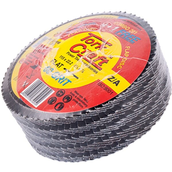 Flap Disc Zirconium 115Mm 60 Grit Flat 41 Free