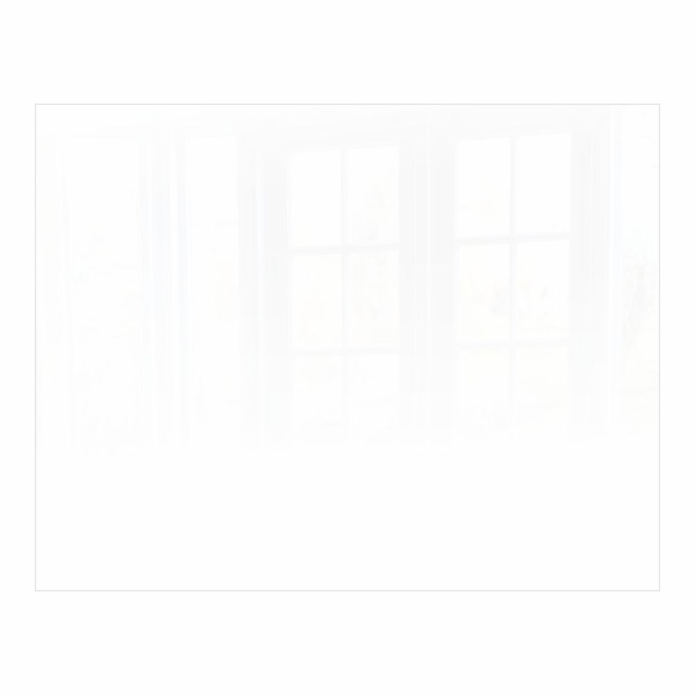 Decorative Glass Wall Tile (898 X 700 X 6mm) White RAL9010