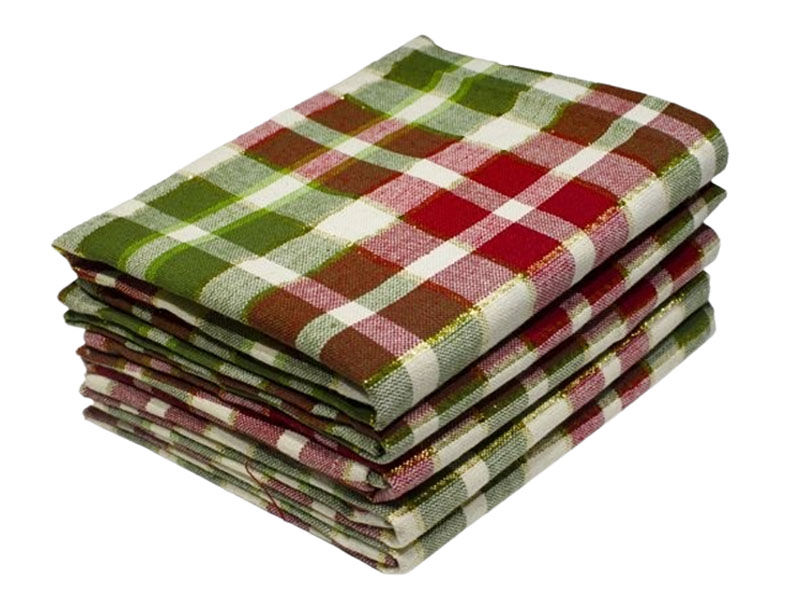 Multipurpose, Easy Fit, Absorbent Kitchen Towel - Design 2158 - 044x071cms - (05 Pc Pack) - Medium Checks