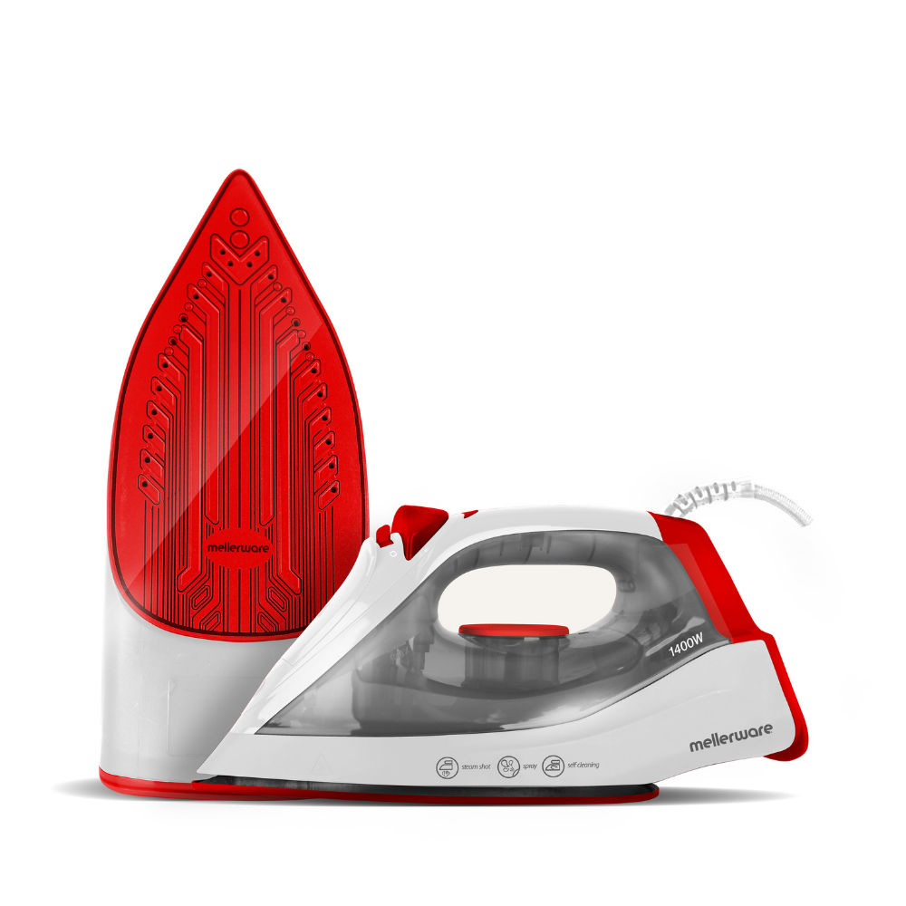 Mellerware Iron Steam / Dry / Spray Non-Stick White 250ml 1400W 