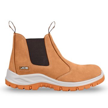 JCB Chelsea Tan Nubuck Steel Toe ( UK Size 10 )