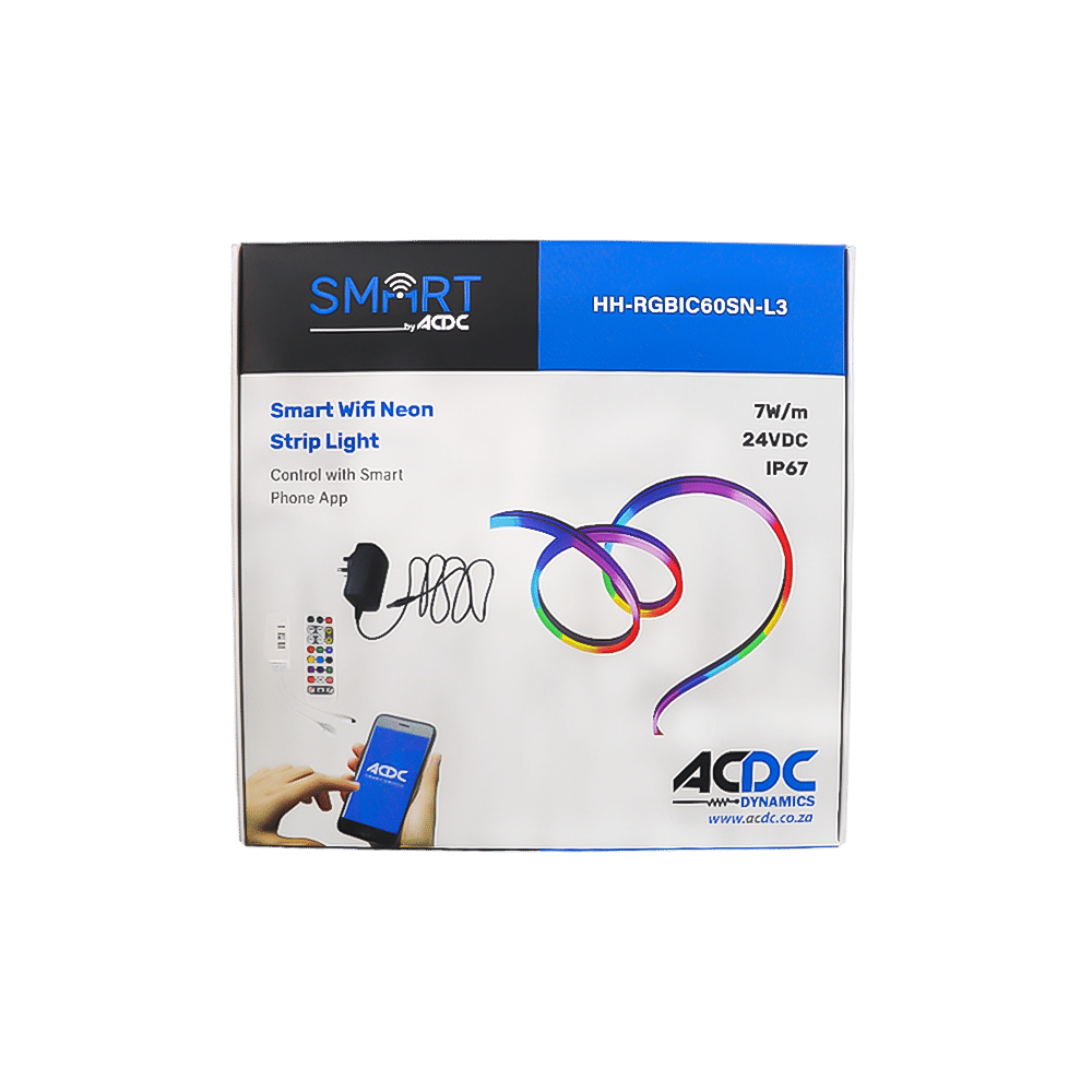 SMART WIFI RGB DIGITAL NEON LED STRIP KIT 3M C/W CONT. & PSU