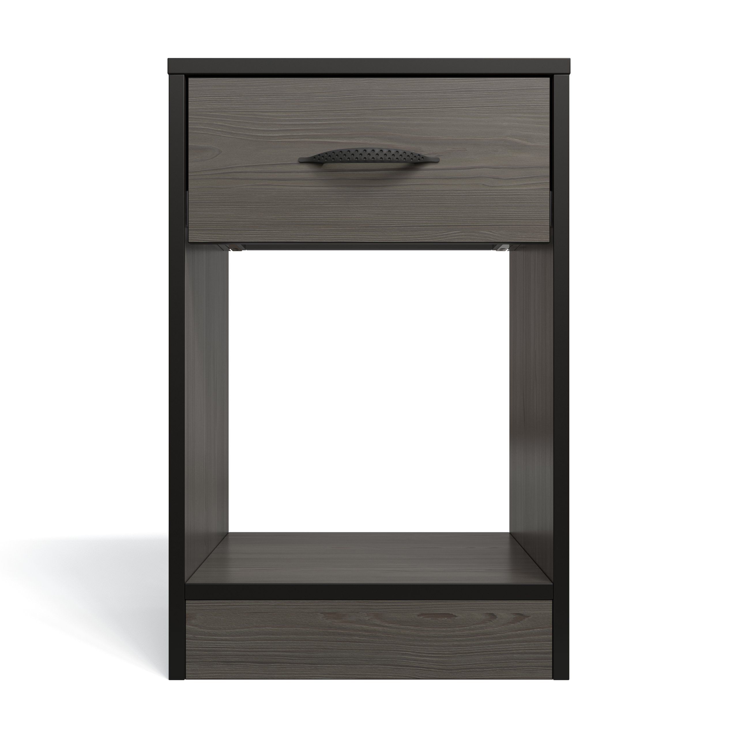 Price Cut - Essential One Drawer Bedside Table - Smoked Cedar