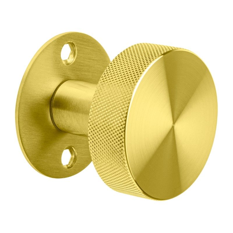 Antique Brass Knurled Mortice Door Knob Set - The Ceramic Store