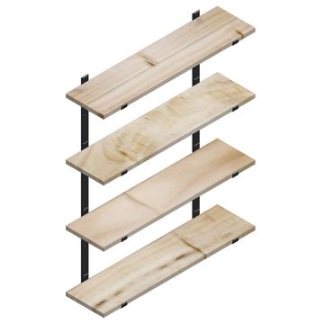 Ava Wall Shelf 900: Versatile 3-Tier Storage with Steel & Wood