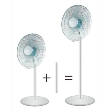 Mellerware 2 in 1 Stand & Pedestal Fan White 40cm 50W