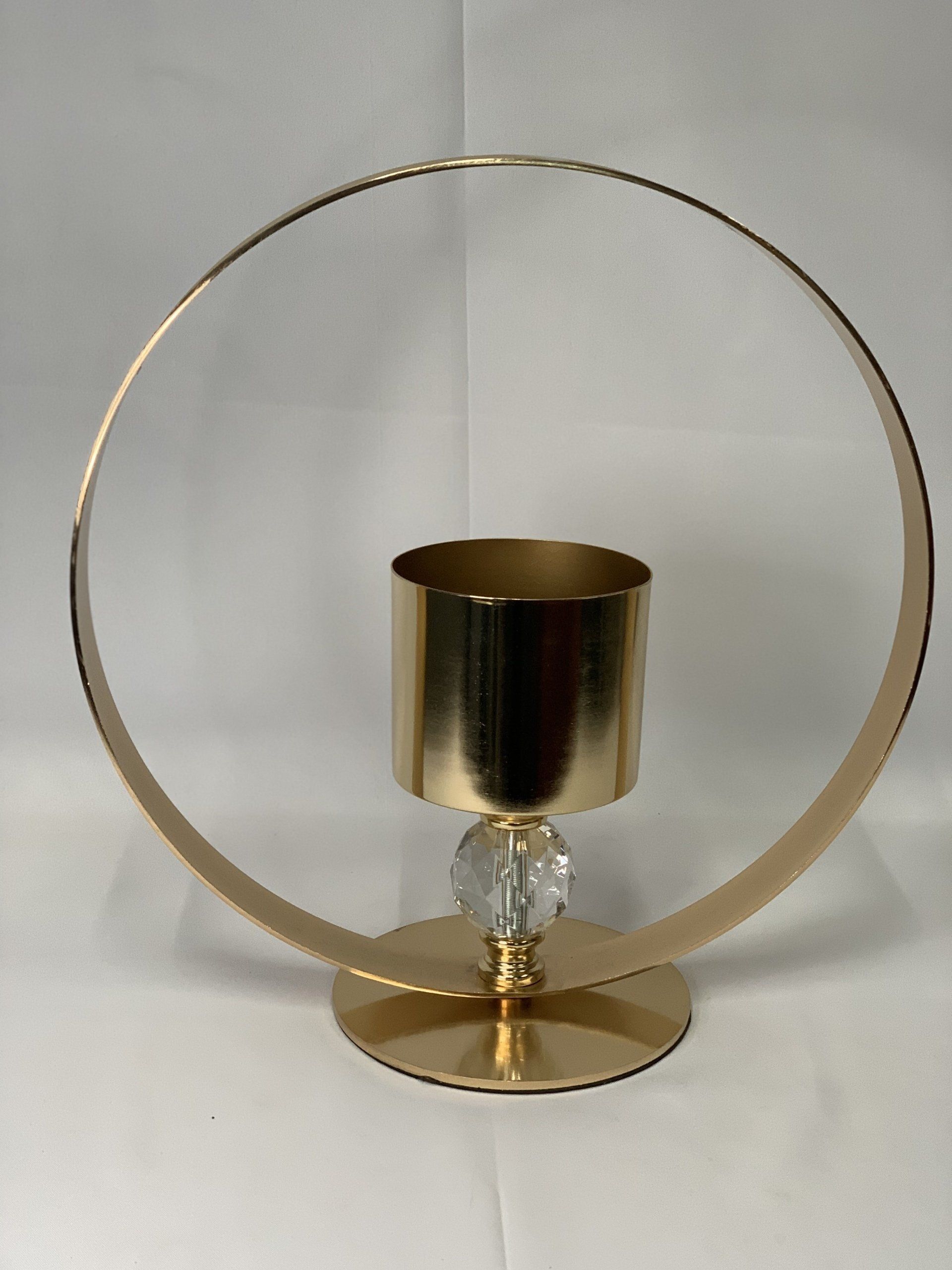 Gold Round Table Décor 40X44Cm