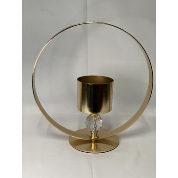 Gold Round Table Décor 40X44Cm