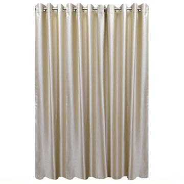 Matoc Readymade Curtain -100% Blackout -Shimmer Cream -Eyelet -285cm W x 253cm H