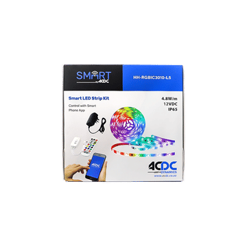 SMART WIFI IC RGB LED STRIP LIGHT KIT 5M C/W CONT. & PSU IP