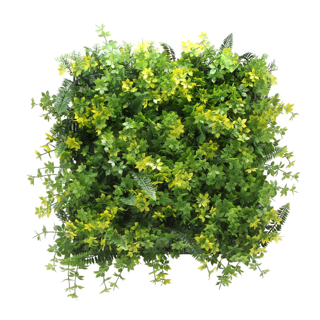 Artificial Foliage UV Protected - Green Wall: Yellow Amazon - 50cm x 50cm - 12x panels