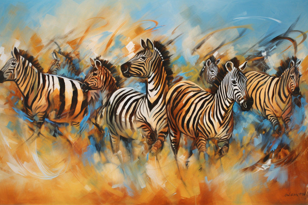 Canvas Wall Art - Roaming Free By Vibrant Serenades Captivating - A1557 - [120 x 80 cm]