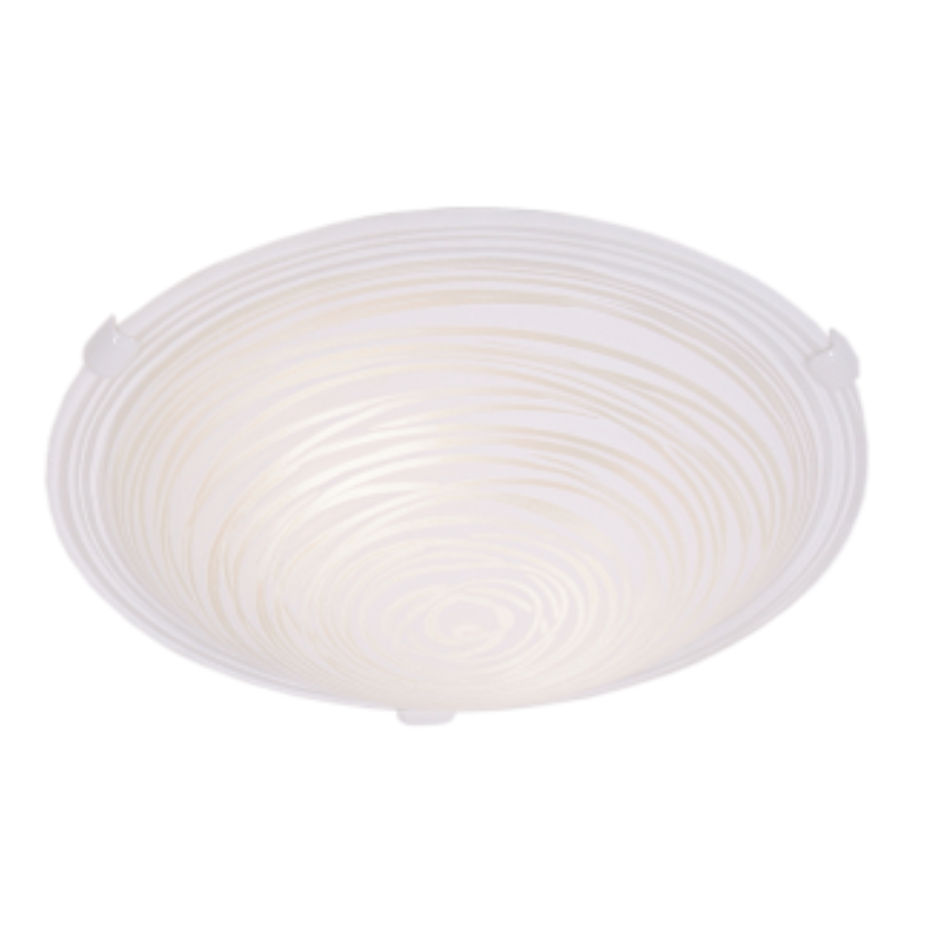 Patterned White Glass with White Clips