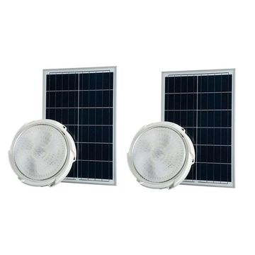 Solar Rechargeable 100W LED Ceiling Light- 2 Pack