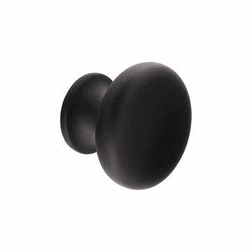 MUSHROOM KNOB MATT BLACK 34MM