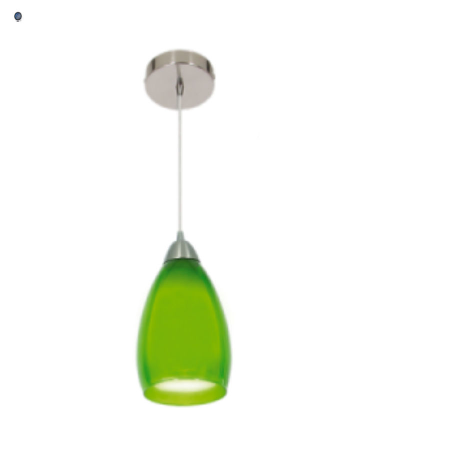 Satin Chrome Pendant with Double Glass Clear