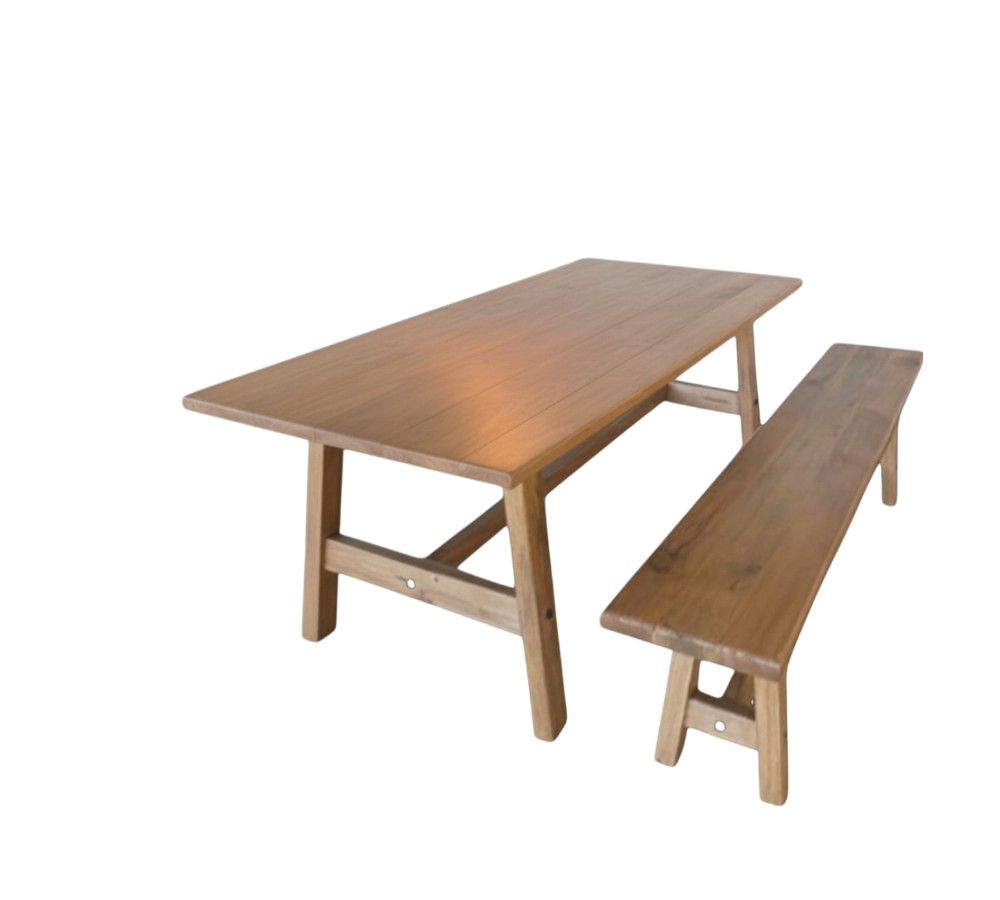 Harvest Home Furniture Set of 1 Harvest Table and 1 Harvest Bench