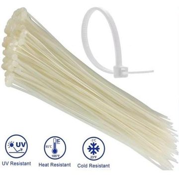 Noble Nylon Cable Ties 2.5 x 200mm Pack of 100 White