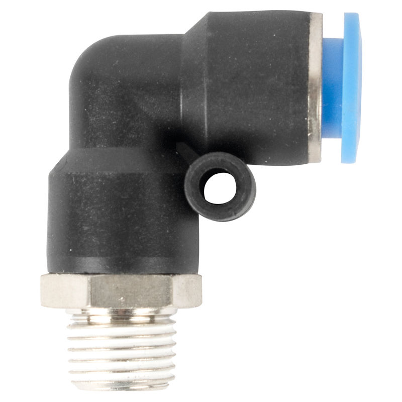Aircraft - Elbow 12mm-1/4 M Pu Hose Fitting - 4 Pack