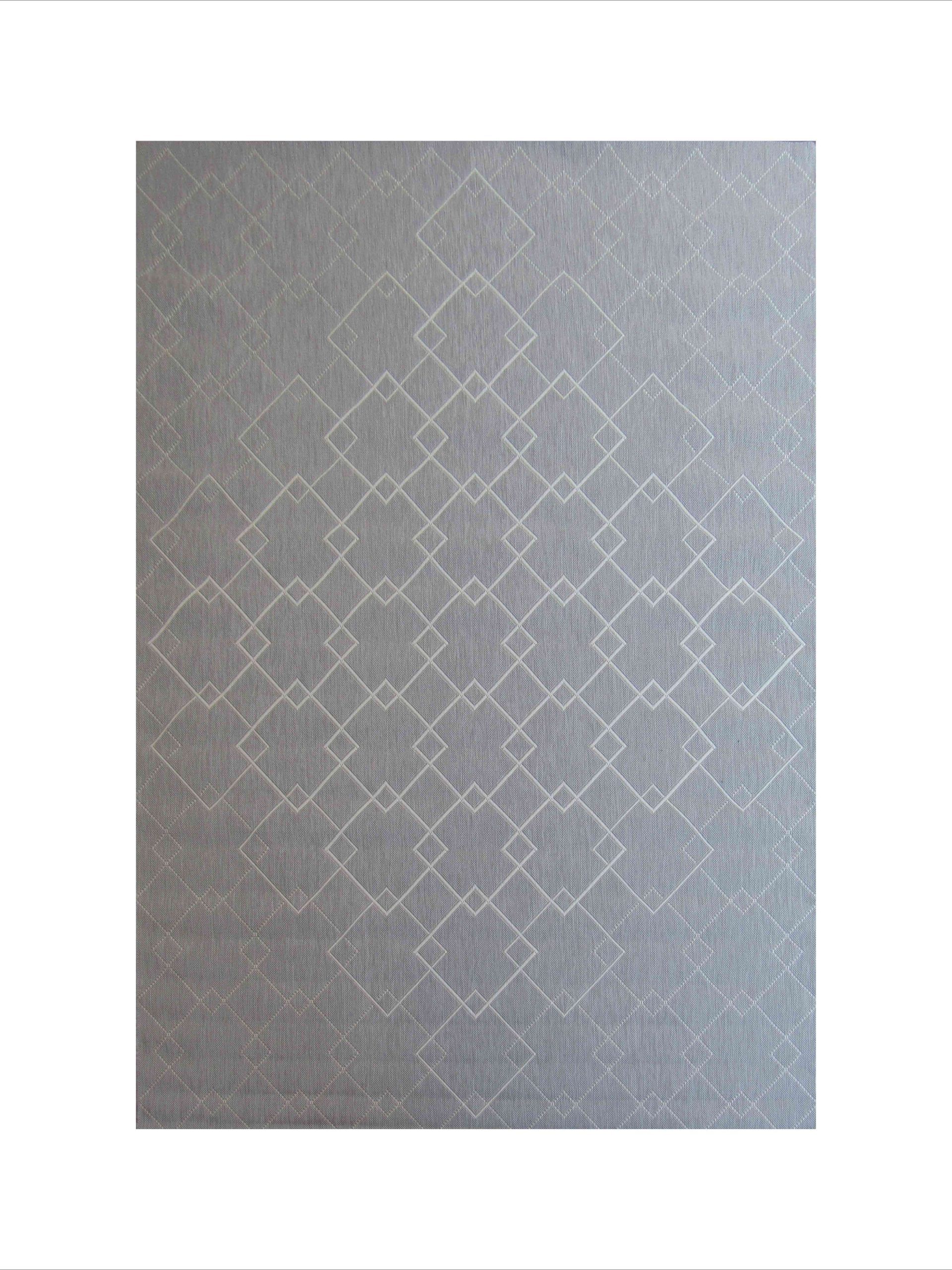 BK Carpets & Rugs –  Outdoor  Modern Rug – Grey  & White Diamond - 2,3m x 3,4m