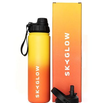 SkyGlow - Double Wall Water Bottle - Gym Water Bottles - Sports Water Bottle - 650ml - Fire
