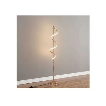 Gold Spiral LED Floor Lamp