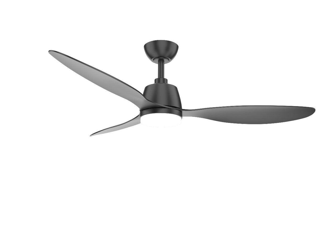 Solent Coastal Breeze 1232mm Sweep 3 Blade IoT Smart fan with LED Light and Infra-red Remote Control - Black