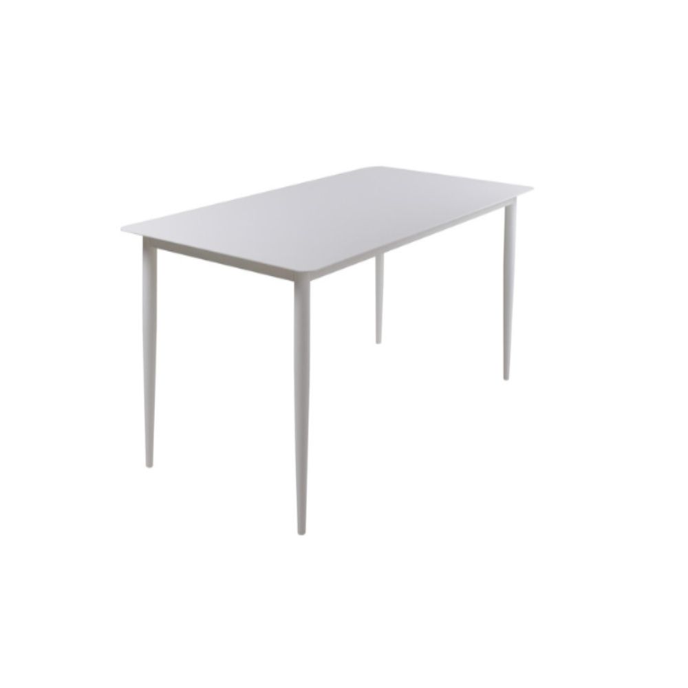 Home And Beyond Design House Aluminum Outdoor Dining Table 200 x 100 cm in White