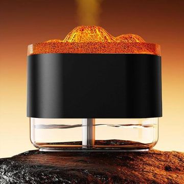 Volcano Flame Air Diffuser Humidifier - Black