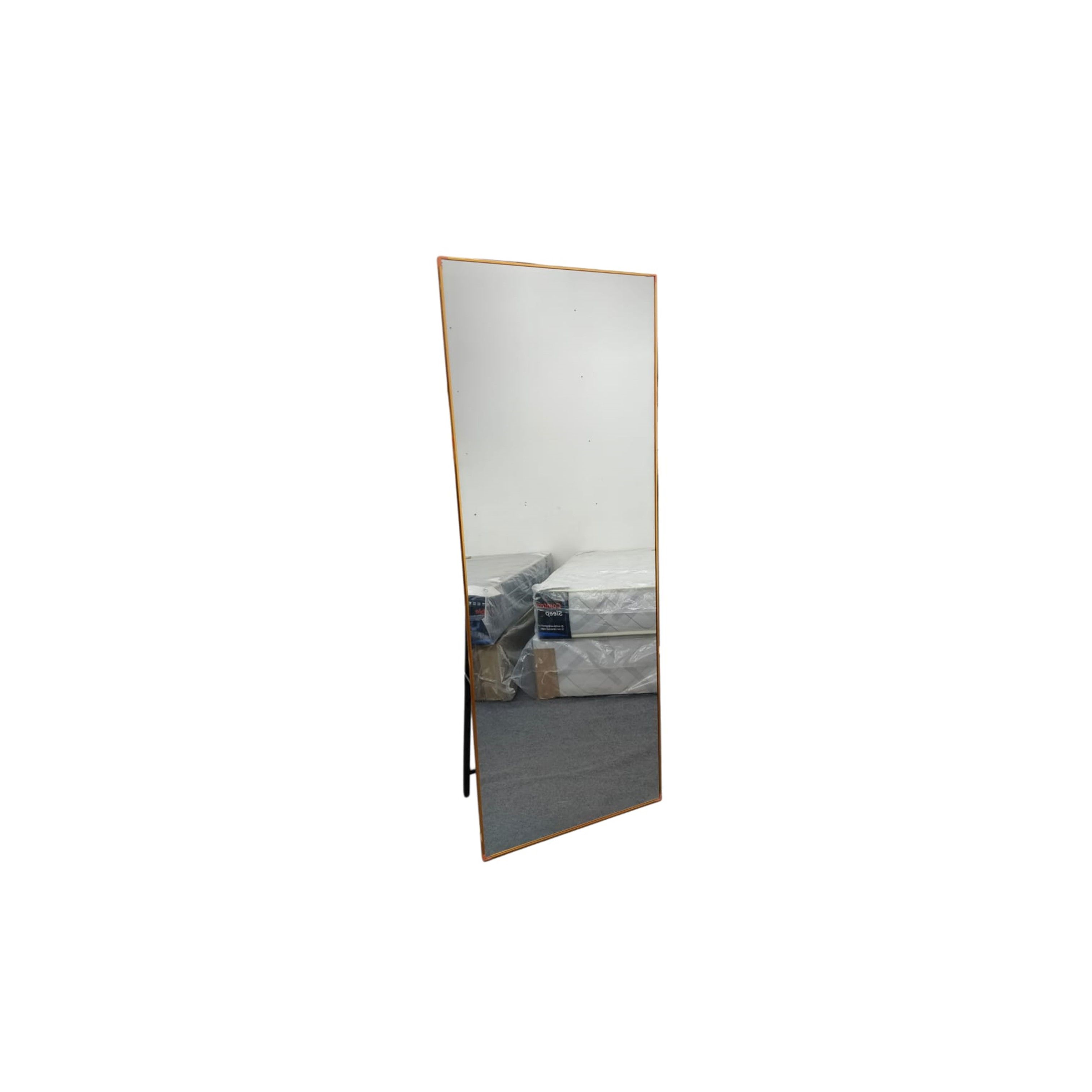 Full Body Mirror for Bedroom, Standing Hanging or Leaning Against Wall, Floor Mirror with Gold Aluminium Alloy Frame