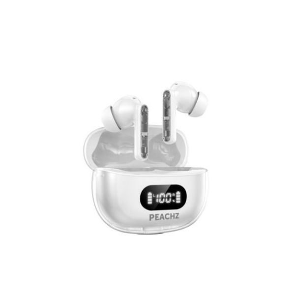 PEACHZ - PRO Wireless Earbuds, Bluetooth Ear Buds 5.3 Headphones, TWS inEar - White
