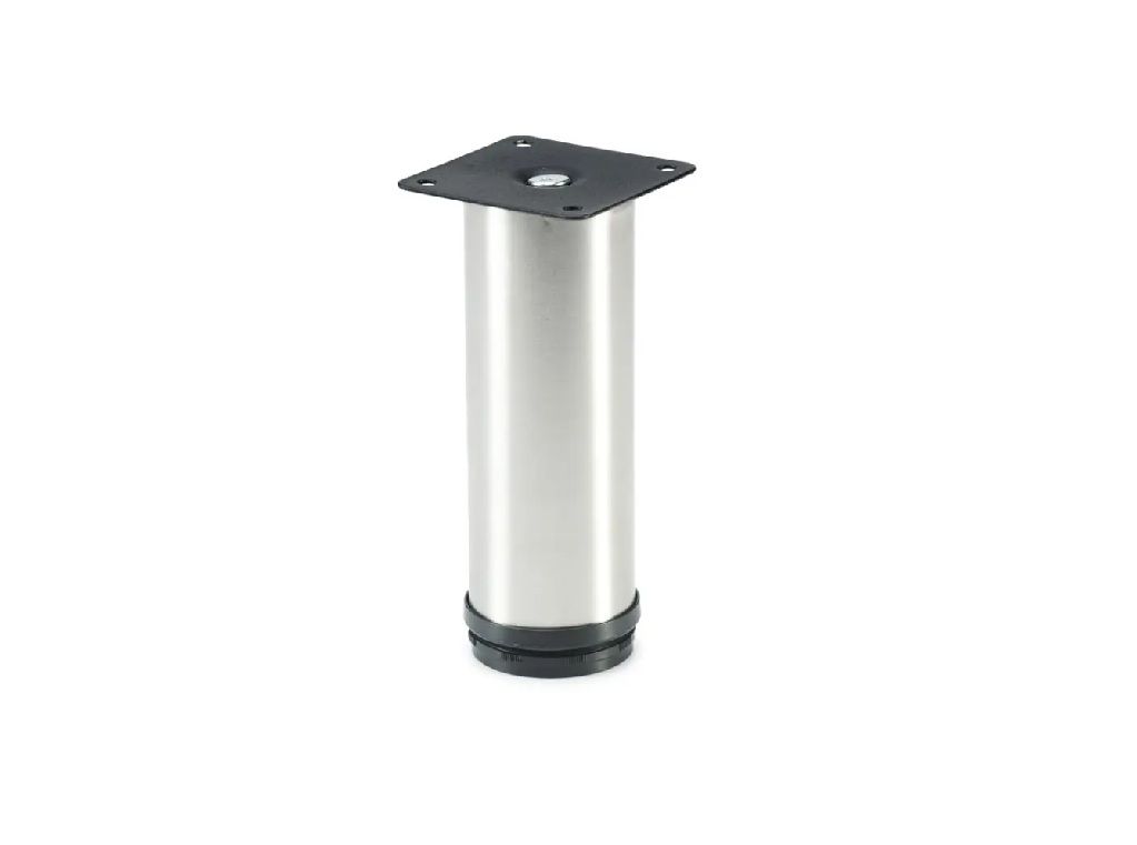 Round Leg, Eco, Adjustable, H150mm, Stainless Steel (4 Pack) BY WOODLY