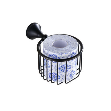 BTB024- Blackened brass spare toilet roll holder