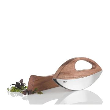 Twin Blade Mezzaluna Chopping Knife with Wood Stand - AdHoc Germany