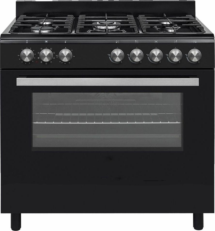 FUEGO GAS STOVE 5 PLATE & OVEN BLACK
