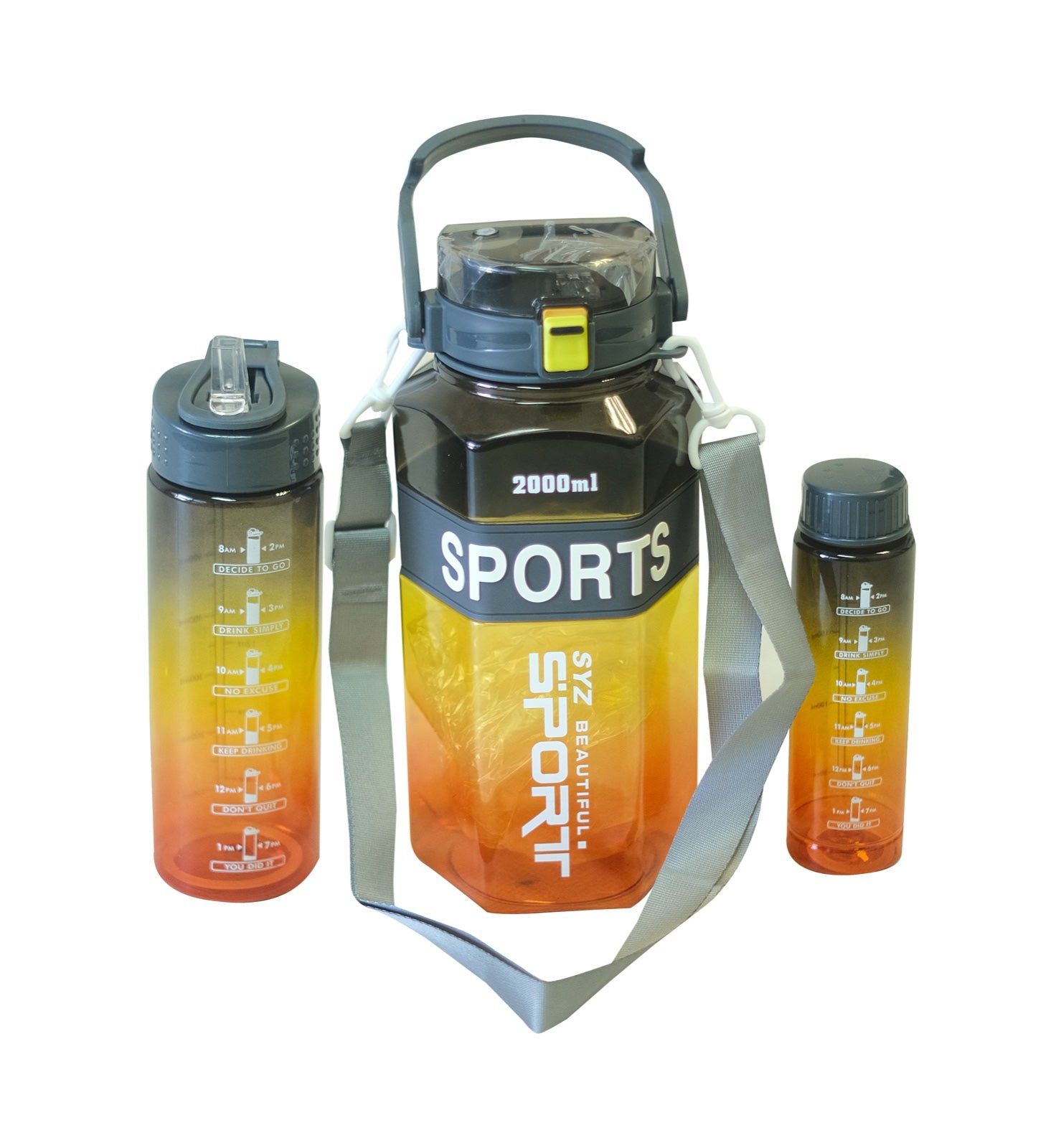 BoldBurst Water bottle - 3pcs - Black
