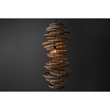 Arya Kubu Large Spiral Rattan Pendant Light