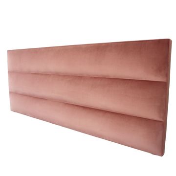Luna Headboard Single Velvet Pink