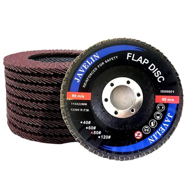 Flap Disc Aluminium Oxide (80 Flaps) 115mm x 120 Grit - 2 Pack