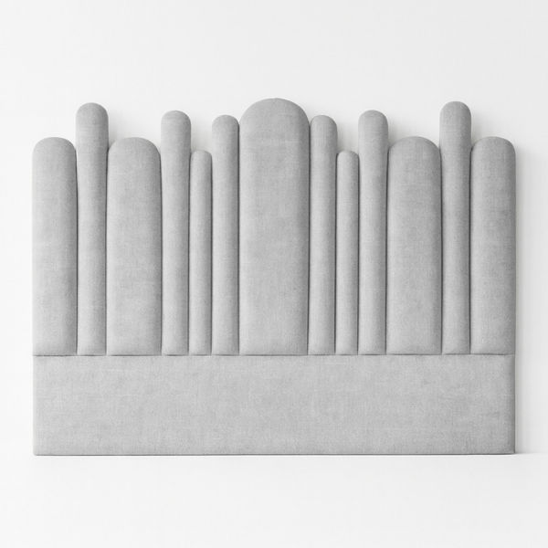 Yardley Artisty Overlap Linen Headboard Only Double Droplet