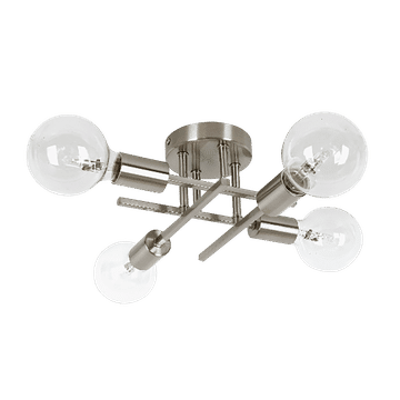 Zebbies Lighting Olivia - 4 Light Satin Nickel Ceiling Light